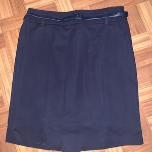 LOFT Navy Blue Skirt w/ Belt